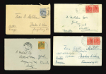 Stamp of British Solomon Islands 1925-32 group of 30 covers and cards plus a parcel front from a correspondence to Baden in Austria