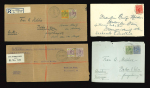 Stamp of British Solomon Islands 1925-32 group of 30 covers and cards plus a parcel front from a correspondence to Baden in Austria