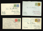 Stamp of British Solomon Islands 1925-32 group of 30 covers and cards plus a parcel front from a correspondence to Baden in Austria
