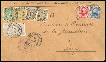 Stamp of Luxembourg Luxembourg 1895 (8/6) Offiical envelope to France with S.P. overprints