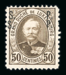 Stamp of Luxembourg Luxembourg 1891 Adolf S. P. Official set of 10 each with double overprint unused