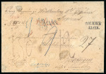 Stamp of Austria » Pre-Stamp Letters and Documents Austria 1854 entire Zolkiew (Ukraine)to Birtringen Luxemburg, misdirected