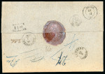Stamp of Austria » Pre-Stamp Letters and Documents Austria 1854 entire Zolkiew (Ukraine)to Birtringen Luxemburg, misdirected