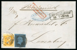 Stamp of German States » Prussia German states Prussia 1858 mixed issue franking outer letter sheet to Luxemburg