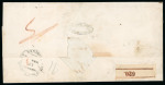 Stamp of German States » Prussia Prussia 1860 Military Posts in Luxembourg outer letter sheet 2 Sgr strip of three