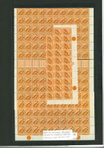 Stamp of Egypt » 1914-1922 Pictorials 1915 Surcharge 2m on 3m orange, used pair, both showing surcharge à cheval horizontally variety, plus mint single with plate flaw from position 190, very fine and scarce