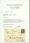 Stamp of France » Type Cérès de 1849-1850 1849, fleuron de la première émission de France : Cérès