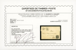 Stamp of France » Type Cérès de 1849-1850 1849, lettre affranchie d'un Cérès 20c noir YT n° 3 oblitéré du dateu