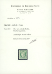 Stamp of France » Type Cérès de 1849-1850 1850, Cérès n°2 15c vert, superbe exemplaire neuf *