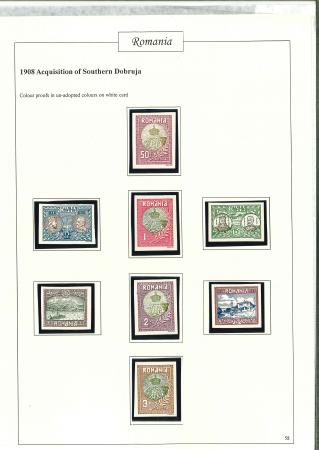 Stamp of Romania » Later Issues Romania 1911-27 collection of unadopted proofs and essays