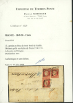 Stamp of France » Type Cérès de 1849-1850 1850, exceptionnelle lettre adressé à Varsovie (Pologne,