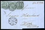 Stamp of German States » Thurn and Taxis Thurn und Taxis 1859 entire Mainz to Wiltz Luxemburg