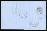Stamp of German States » Thurn and Taxis Thurn und Taxis 1859 entire Mainz to Wiltz Luxemburg