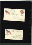 Stamp of United States » Collections 1848-63, group of 13 covers with local post, patriotic