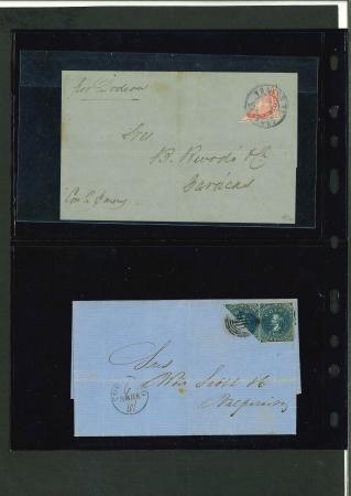 Stamp of Large Lots and Collections 1858-72, group of 20 covers incl. Mexico, Chile, Venezuela and Bolivar