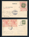 Stamp of German States » Bavaria 1906, Ppc's (showing Japanese scenes) of Japan Sommerfest München franked each 10Pf Münchner Japanische Post
