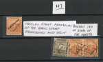 Stamp of Egypt » 1914-1922 Pictorials 1915 Surcharge 2m on 3m orange, horizontal pair showing surcharge à cheval applied  horizontally in combination with Pictorial 1m, tied CAIRO cds on fragment, plus mint single from position 190 with plate flaw, a fine an