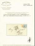 Stamp of France » Siège de Paris 1870 1871, superbe lettre affranchie d'un n°36 coupé à la