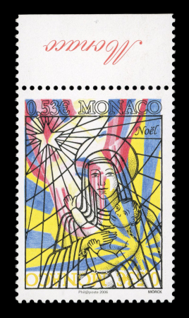 Stamp of Colonies françaises » Monaco Monaco, n°2558b Noël variété impression noire renversée