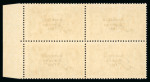 Stamp of Ireland » 1925 Narrow Date Overprints (T66-T68) 10s dull grey blue, mint nh right sheet marginal block of four, extremely fresh and very fine (Hib. €1'160+)