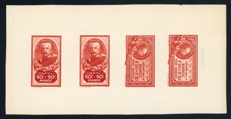 Stamp of Colonies françaises » Maroc Maroc, épreuve collective dédiée au maréchal LYAUTEY