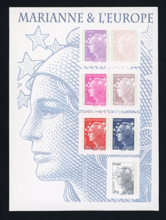 Stamp of France » Variétés et curiosités 2011, non dentelé F4614 bloc Marianne de l'Europe avec