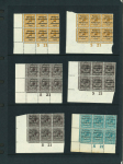 Stamp of Ireland » 1922-35 Overprint Collections 1922-23 Control Blocks: Extensive, valuable and specialised collection of controls house in green Hagner album, mostly in mint and mint nh bottom left and right corner sheet marginal blocks of six, some singles, pairs an