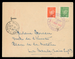 Stamp of France » Libération FESTUNG LORIENT (Morbihan) : n°6,7 Pétain 70c orange