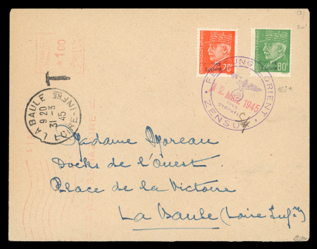 Stamp of France » Libération FESTUNG LORIENT (Morbihan) : n°6,7 Pétain 70c orange