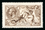 Stamp of Great Britain » King George V » 1913-19 Seahorse Issues 1915-18 De La Rue 2s.6d. deep brown, fine mint. Cert