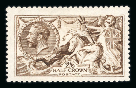 Stamp of Great Britain » King George V » 1913-19 Seahorse Issues 1915-18 De La Rue 2s.6d. deep brown, fine mint. Cert