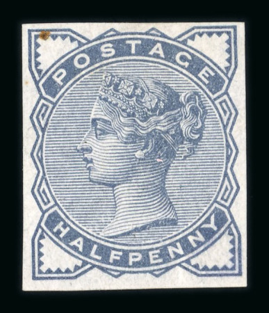 Stamp of Great Britain » 1855-1900 Surface Printed » 1883-84 Lilac & Green Issue 1883-84 ½d. slate-blue imprimatur, small inclusion
