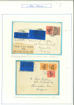 Stamp of Ireland » 1922-35 Overprint Collections 1923-1925 Overprint Airmail Usages: An attractive selection of forty-seven airmails and or first flights to Bagdad, Cairo, Marocco, Paris, Gaza in Palestine, Brussels and Amsterdam etc, all showing a fine array multiple 