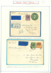 Stamp of Ireland » 1922-35 Overprint Collections 1923-1925 Overprint Airmail Usages: An attractive selection of forty-seven airmails and or first flights to Bagdad, Cairo, Marocco, Paris, Gaza in Palestine, Brussels and Amsterdam etc, all showing a fine array multiple 