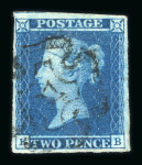 Stamp of Great Britain » 1841 2d Blue 1841 2d. deep full blue, pl 3, EB, good to large margins,
