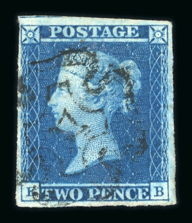 Stamp of Great Britain » 1841 2d Blue 1841 2d. deep full blue, pl 3, EB, good to large margins,