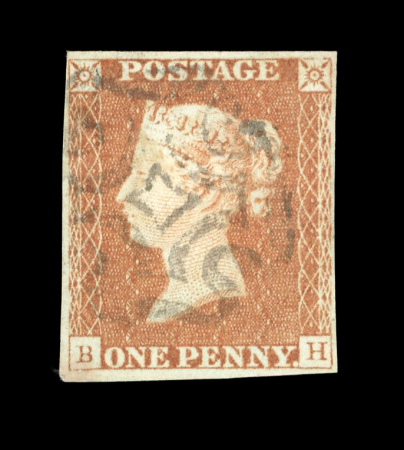 Stamp of Great Britain » 1841 1d Red 1841 1d. red-brown, pl. 25, BH, close to good margins,
