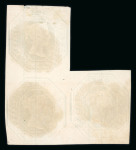 Stamp of Great Britain » 1847-54 Embossed 1847-54 1/- green irregular strip of three, mainly