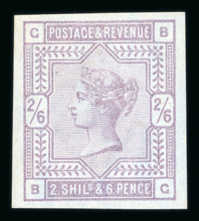 Stamp of Great Britain » 1855-1900 Surface Printed » 1883-84 & 1888 High Values 1883 2/6d., BG,  imprimatur on blued paper, with gum,