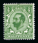 Stamp of Great Britain » King George V » 1911-12 Downey Head Issues 1911-12 ½d. very deep green, fine mint.