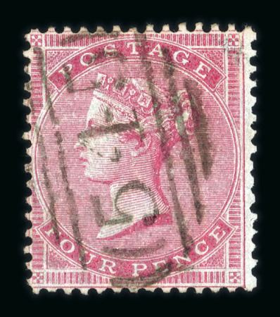 Stamp of Great Britain » 1855-1900 Surface Printed » 1855-57 No Corner Letters 1855-57 4d. carmine, fine used.