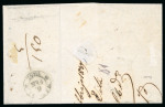 Stamp of Italian States » Tuscany 1857, 4 cr. green pair on letter with exceptionnal