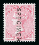 Stamp of Great Britain » 1855-1900 Surface Printed » 1855-57 No Corner Letters 1855-57 4d. carmine on thick, highly glazed, deeply