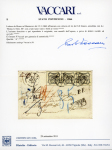 Stamp of Italian States » Papal States 1852, 8 baj. strip of 3 on cover from Rome
