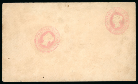 Stamp of Great Britain » Postal Stationery 1841 (ca.) 1d. pink envelope with double print showing