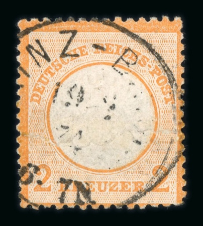 Stamp of Germany » German Empire 1872 (July-Dec.) large shield 2k. orange used, short