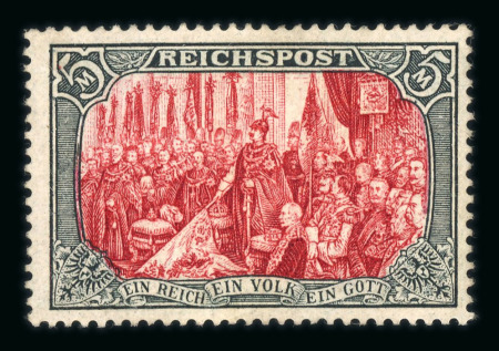 Stamp of Germany » German Empire 1900 perf. 14½ 5m. type I, mint, fine. Fischer authentication.