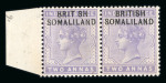 Stamp of Somaliland Protectorate 1903 (June) 2a. marginal pair, one variety missing