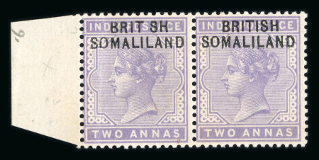 Stamp of Somaliland Protectorate 1903 (June) 2a. marginal pair, one variety missing