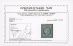 Stamp of France » Type Cérès de 1849-1850 1850, Cérès 25c bleu neuf avec gomme, forte charnière